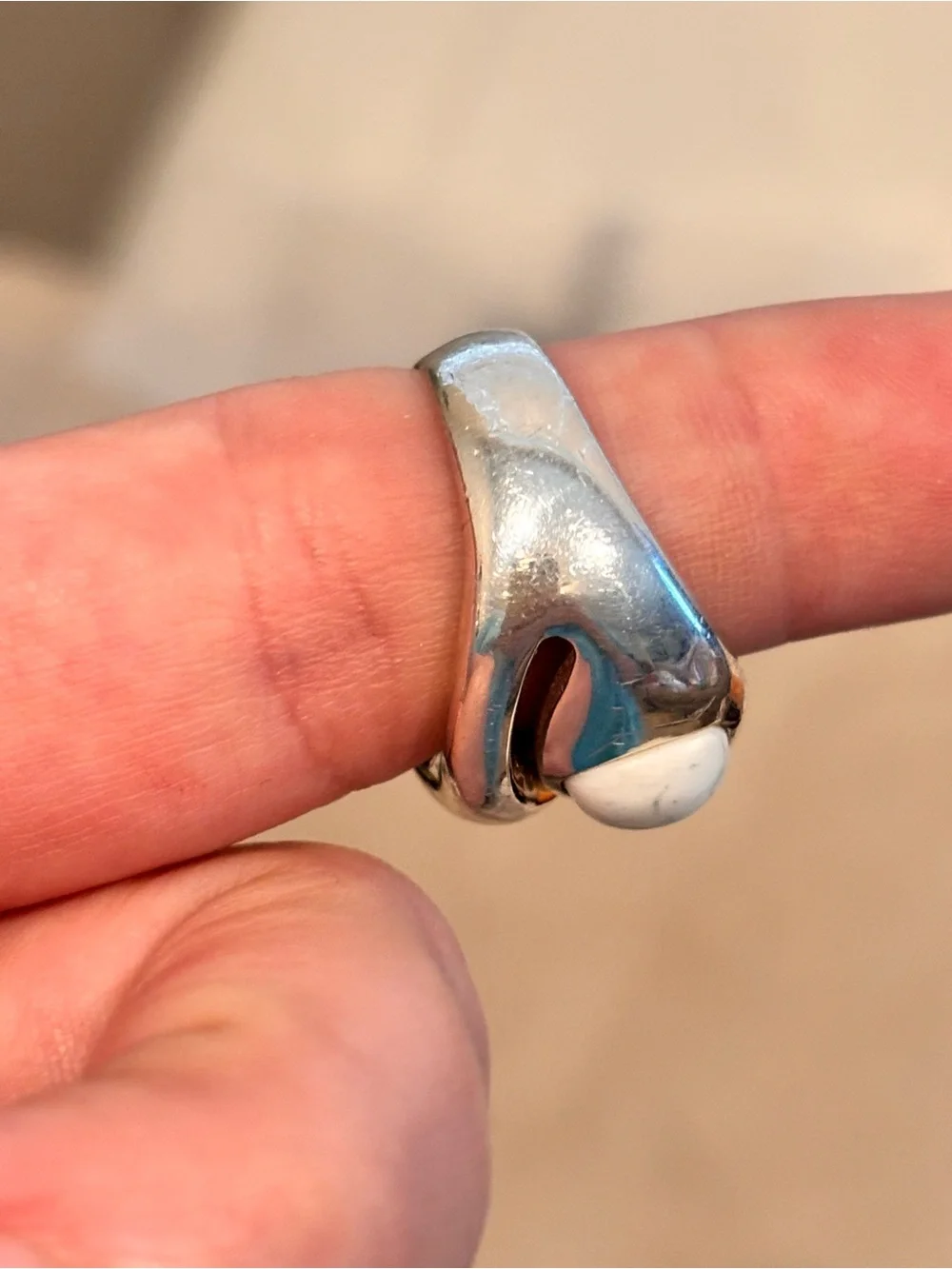 Designer Vintage 925 Italian Sterling Silver Two-Stone Dome Ring- Size 7